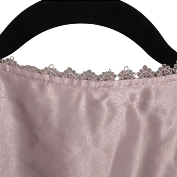 Vanity Fair Pink Satin Chemise Pajama Night Gown Size Large - Picture 5 of 8